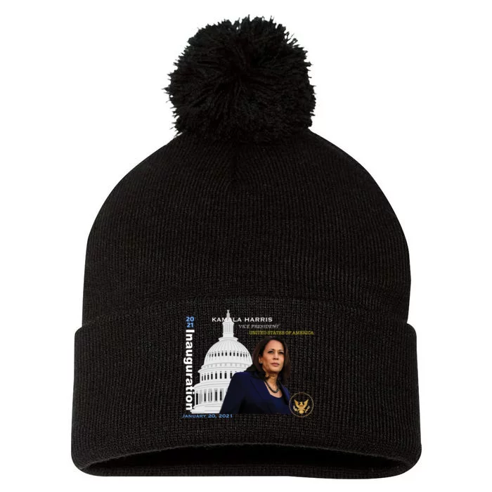 Kamala Harris Inauguration Day Pom Pom 12in Knit Beanie