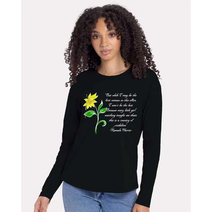 Kamala Harris Inspiring Quote Womens Cotton Relaxed Long Sleeve T-Shirt