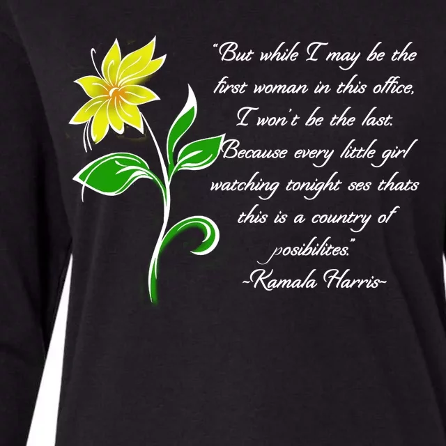 Kamala Harris Inspiring Quote Womens Cotton Relaxed Long Sleeve T-Shirt