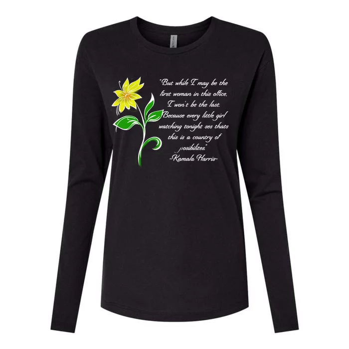 Kamala Harris Inspiring Quote Womens Cotton Relaxed Long Sleeve T-Shirt