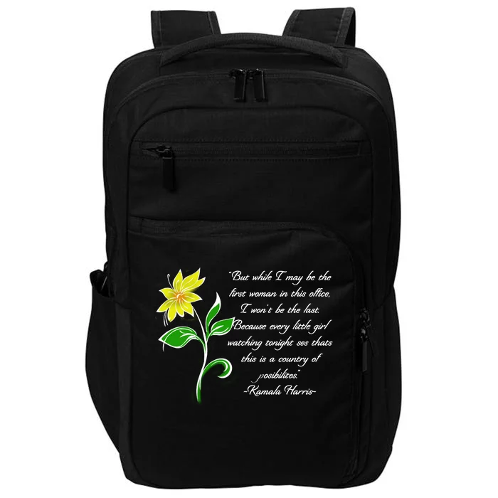 Kamala Harris Inspiring Quote Impact Tech Backpack