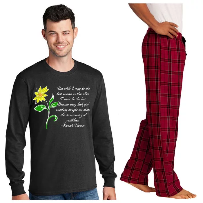 Kamala Harris Inspiring Quote Long Sleeve Pajama Set