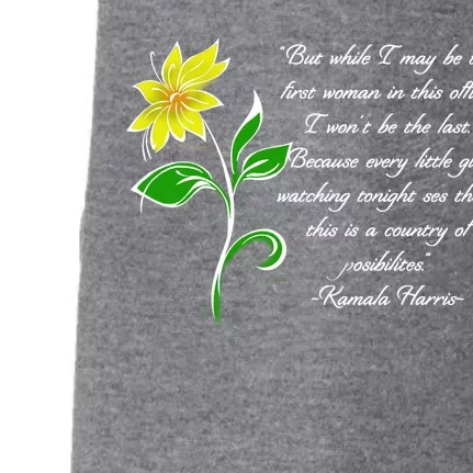 Kamala Harris Inspiring Quote Doggie 3-End Fleece Hoodie