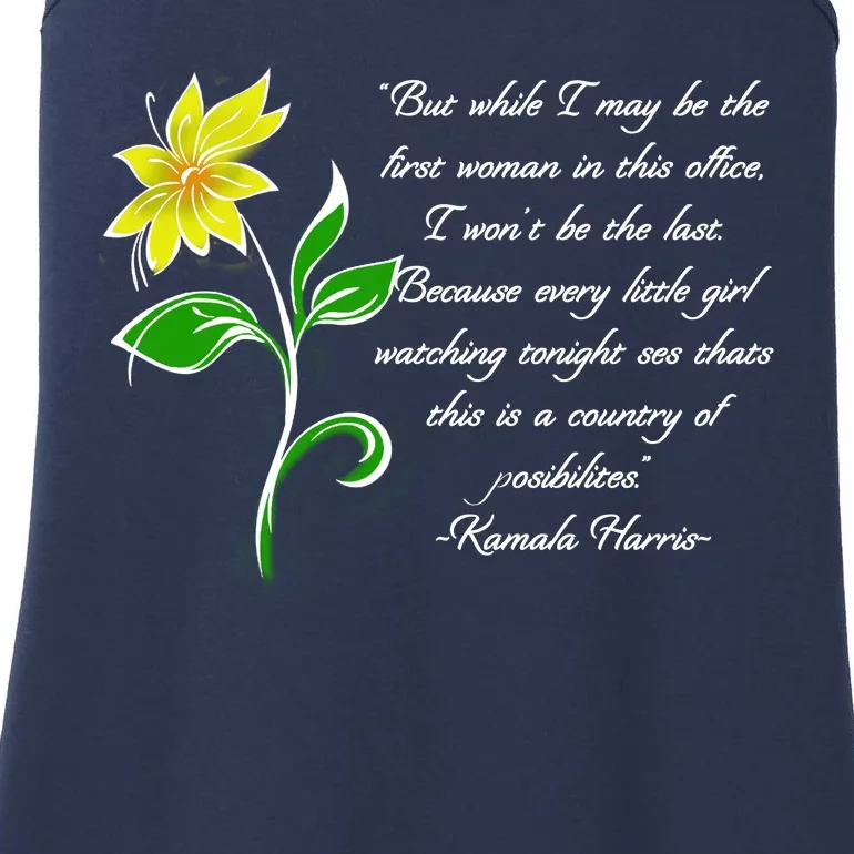 Kamala Harris Inspiring Quote Ladies Essential Tank