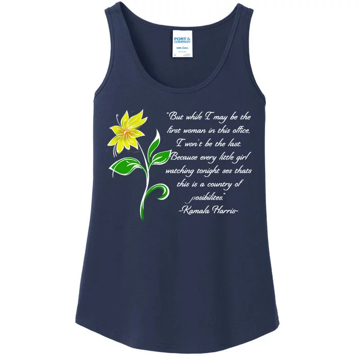 Kamala Harris Inspiring Quote Ladies Essential Tank