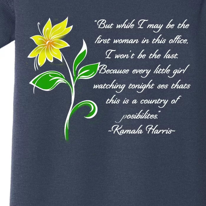 Kamala Harris Inspiring Quote Baby Bodysuit