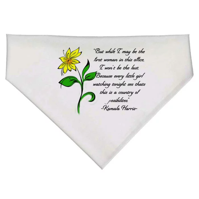 Kamala Harris Inspiring Quote USA-Made Doggie Bandana