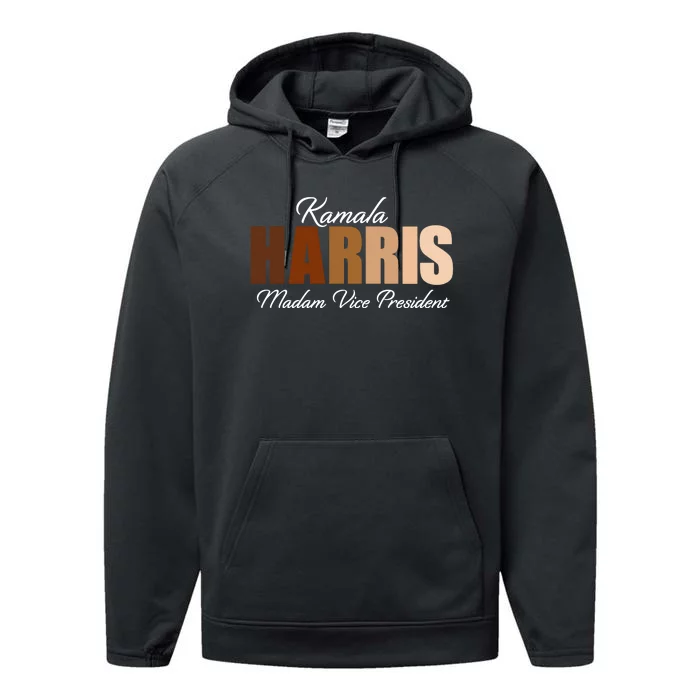 Kamala Harris Madam Vice President Performance Fleece Hoodie