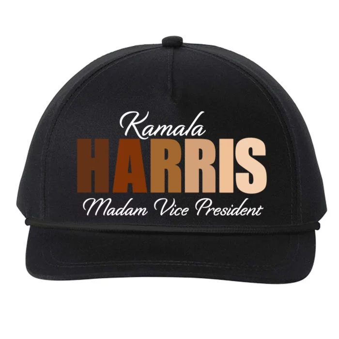 Kamala Harris Madam Vice President Snapback Five-Panel Rope Hat