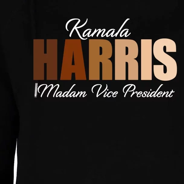 Kamala Harris Madam Vice President Womens Funnel Neck Pullover Hood