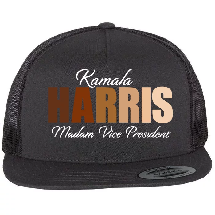 Kamala Harris Madam Vice President Flat Bill Trucker Hat