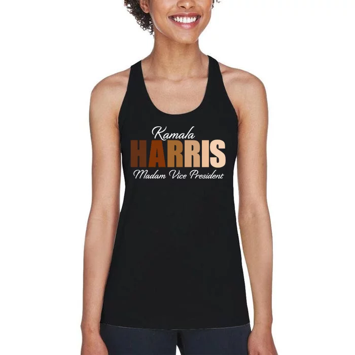 Kamala Harris Madam Vice President Women's Racerback Tank