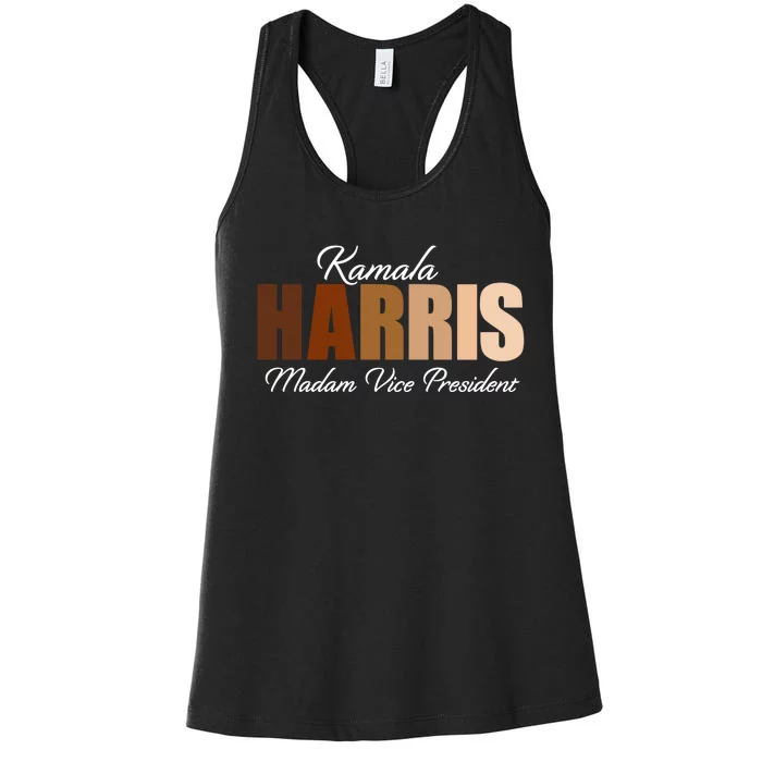 Kamala Harris Madam Vice President Women's Racerback Tank