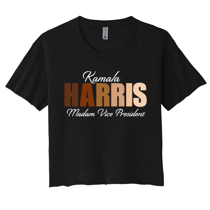 Kamala Harris Madam Vice President Women's Crop Top Tee