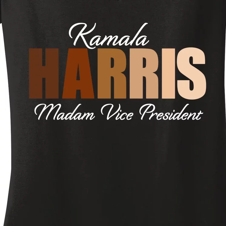 Kamala Harris Madam Vice President Women's V-Neck T-Shirt