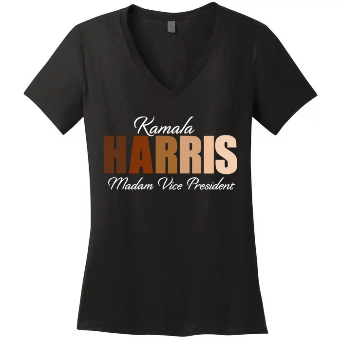 Kamala Harris Madam Vice President Women's V-Neck T-Shirt