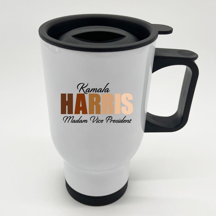 Kamala Harris Madam Vice President Front & Back Stainless Steel Travel Mug