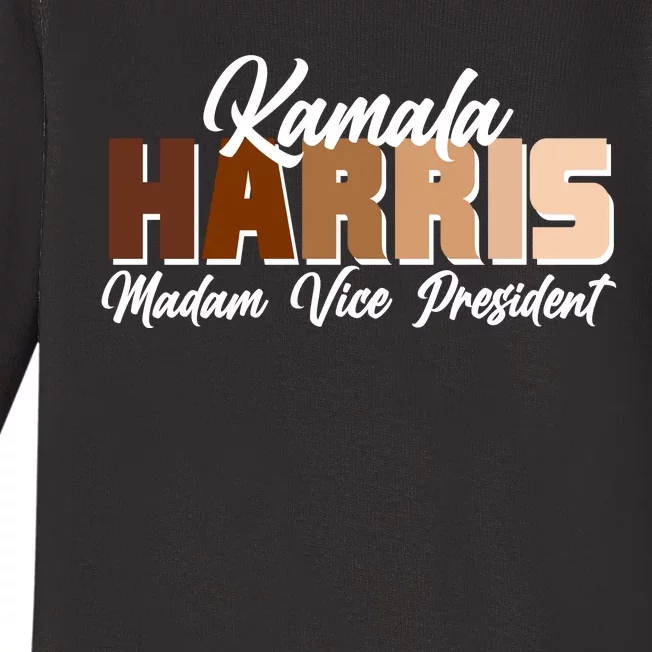 Kamala Harris Madam Vice President Diversity Baby Long Sleeve Bodysuit