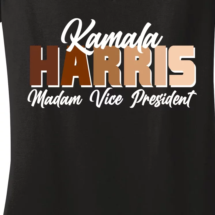 Kamala Harris Madam Vice President Diversity Women's V-Neck T-Shirt