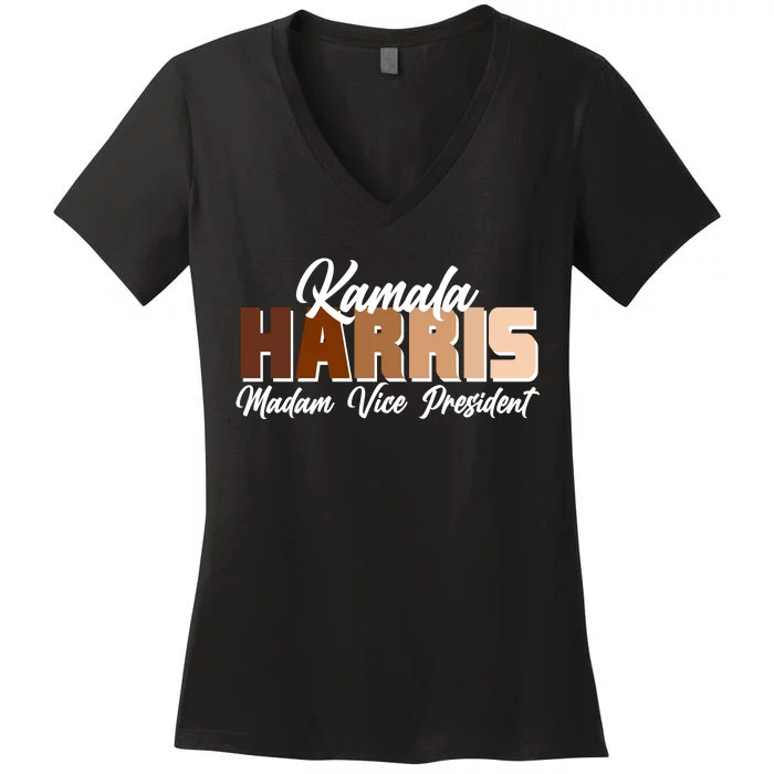 Kamala Harris Madam Vice President Diversity Women's V-Neck T-Shirt