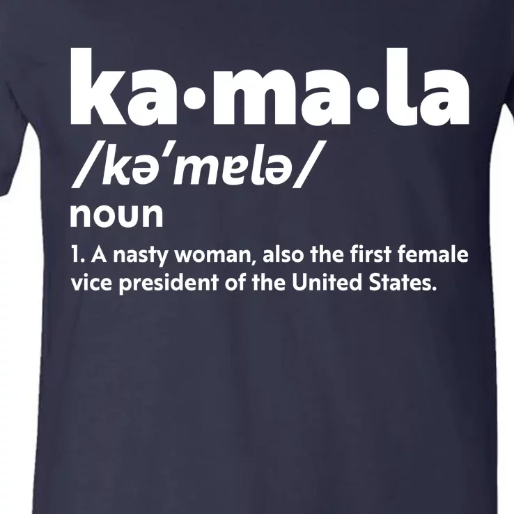 Kamala Harris Name Definition Vice President V-Neck T-Shirt