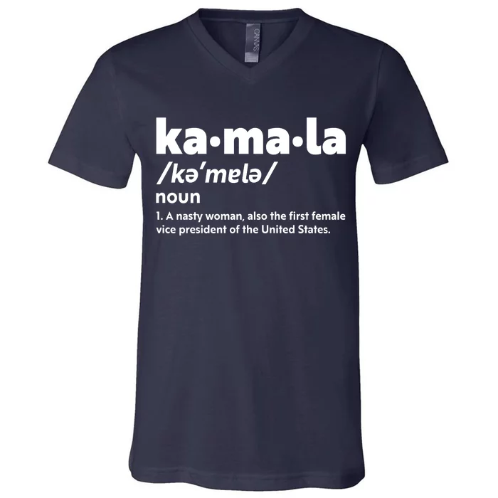 Kamala Harris Name Definition Vice President V-Neck T-Shirt