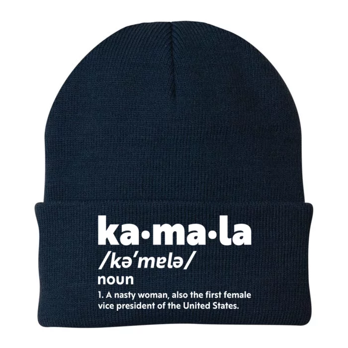 Kamala Harris Name Definition Vice President Knit Cap Winter Beanie