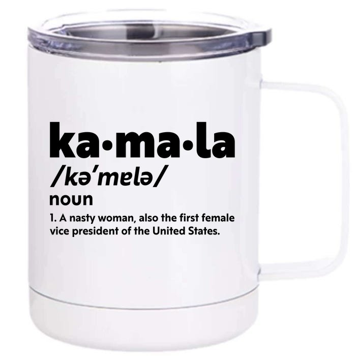 Kamala Harris Name Definition Vice President Front & Back 12oz Stainless Steel Tumbler Cup