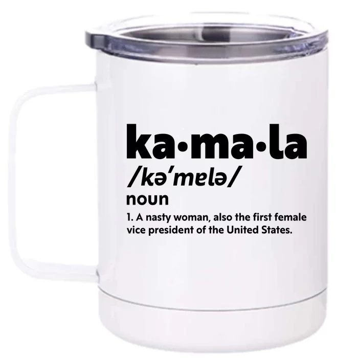 Kamala Harris Name Definition Vice President Front & Back 12oz Stainless Steel Tumbler Cup