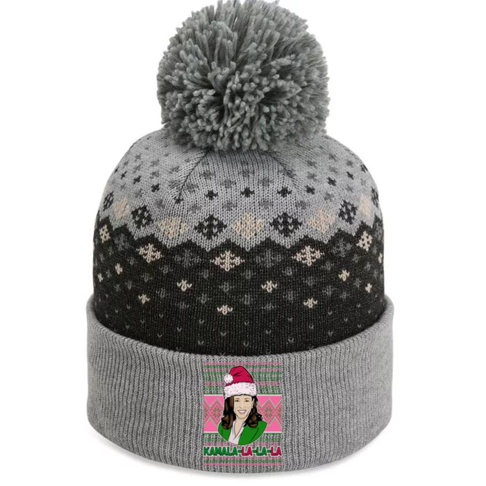 Kamala La La La  AKA Ugly Christmas Sweater The Baniff Cuffed Pom Beanie