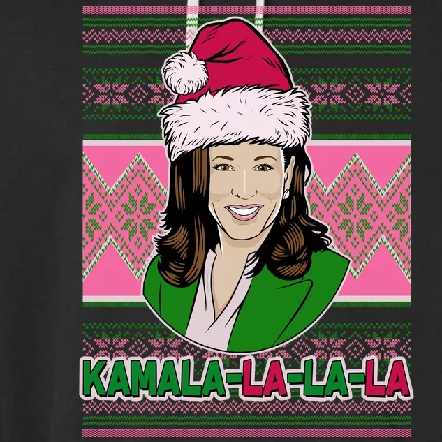 Kamala La La La  AKA Ugly Christmas Sweater Garment-Dyed Fleece Hoodie