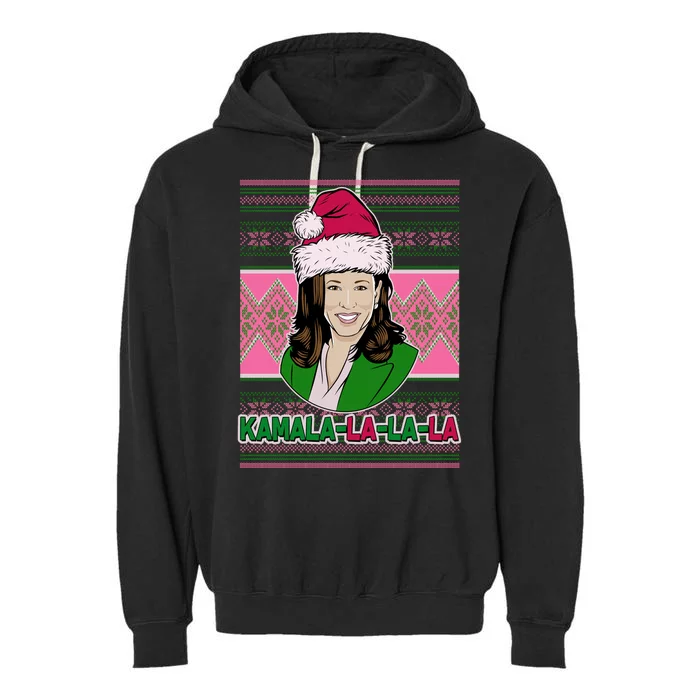 Kamala La La La  AKA Ugly Christmas Sweater Garment-Dyed Fleece Hoodie