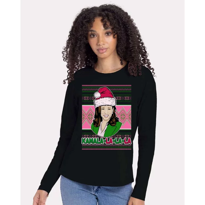 Kamala La La La  AKA Ugly Christmas Sweater Womens Cotton Relaxed Long Sleeve T-Shirt