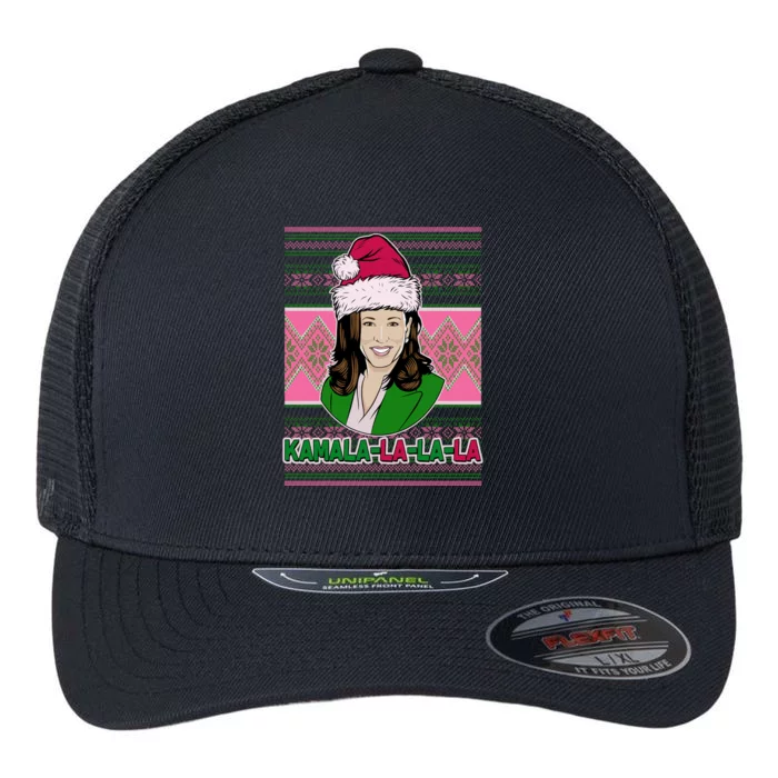 Kamala La La La  AKA Ugly Christmas Sweater Flexfit Unipanel Trucker Cap