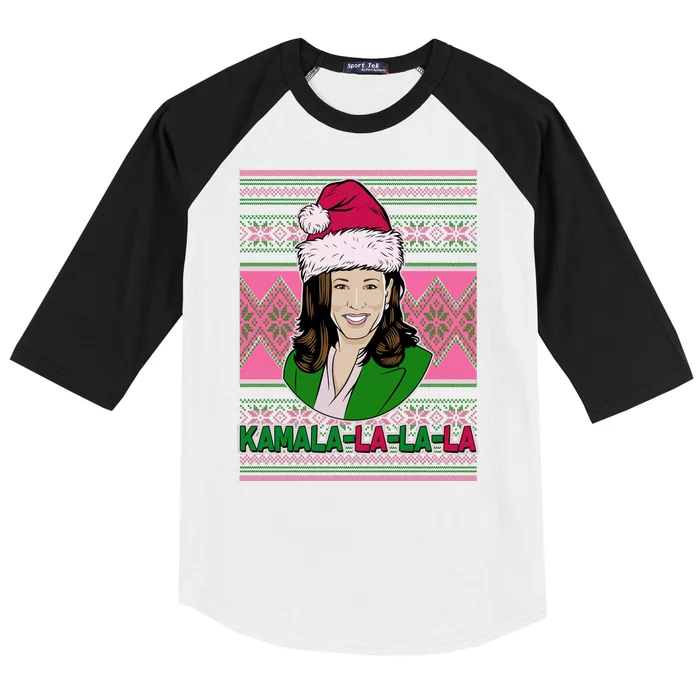 Kamala La La La  AKA Ugly Christmas Sweater Baseball Sleeve Shirt