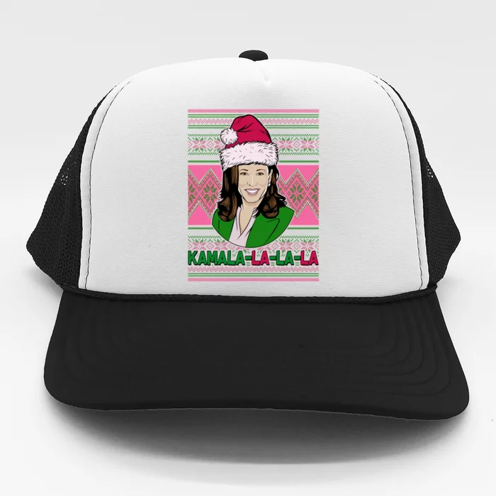 Kamala La La La  AKA Ugly Christmas Sweater Trucker Hat