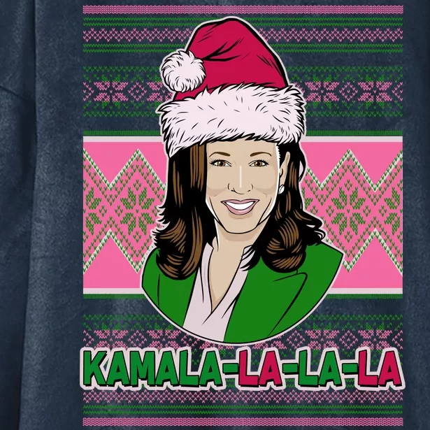 Kamala La La La  AKA Ugly Christmas Sweater Hooded Wearable Blanket