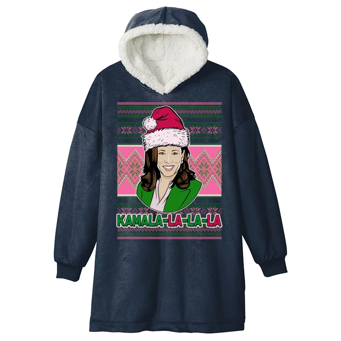 Kamala La La La  AKA Ugly Christmas Sweater Hooded Wearable Blanket