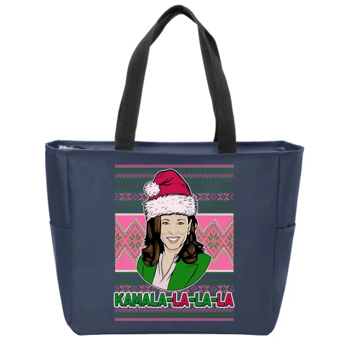 Kamala La La La  AKA Ugly Christmas Sweater Zip Tote Bag