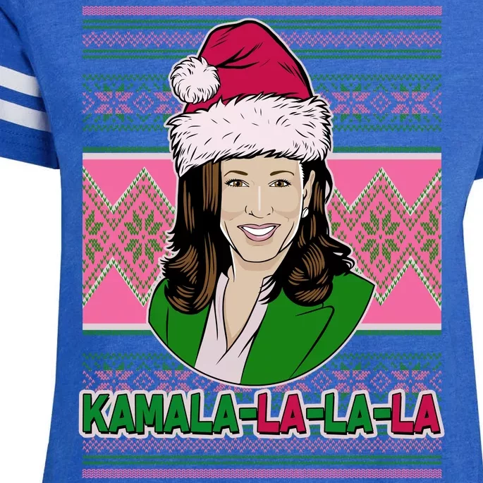 Kamala La La La  AKA Ugly Christmas Sweater Enza Ladies Jersey Football T-Shirt