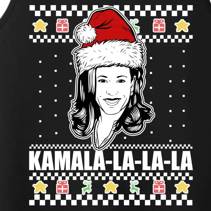 Kamala La La La Ugly Christmas Sweater Performance Tank