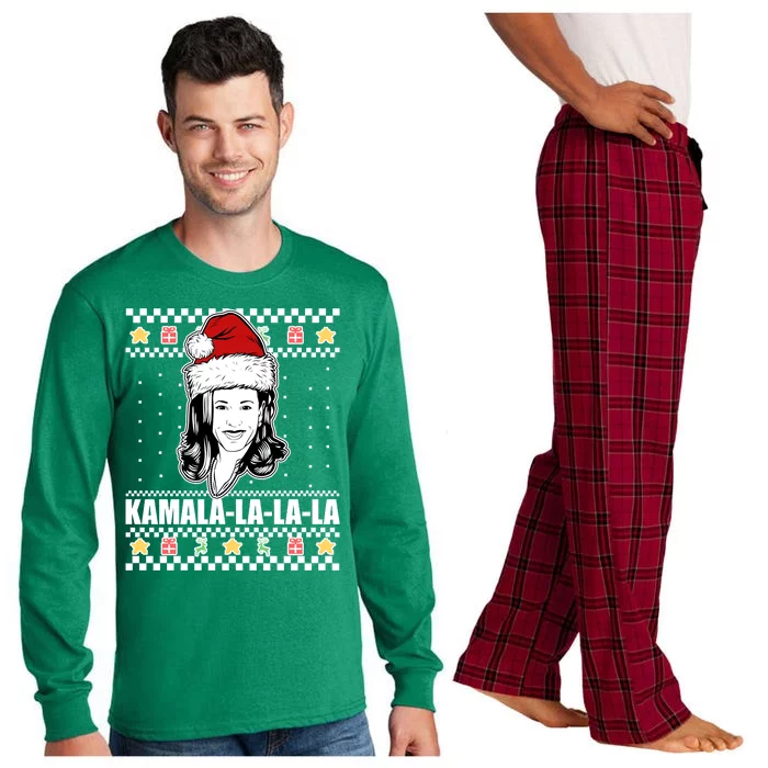 Kamala La La La Ugly Christmas Sweater Long Sleeve Pajama Set