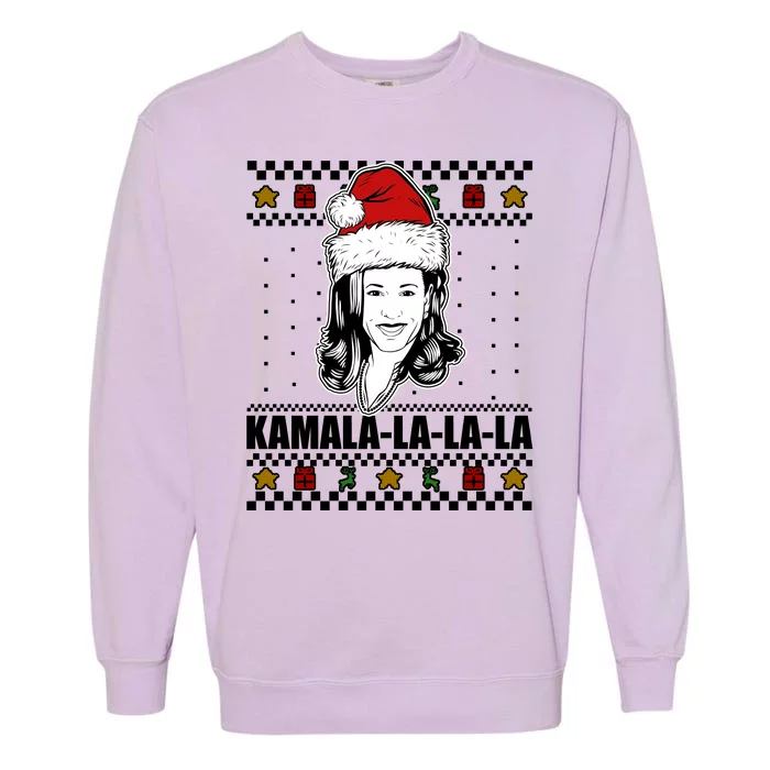 Kamala La La La Ugly Christmas Sweater Garment-Dyed Sweatshirt