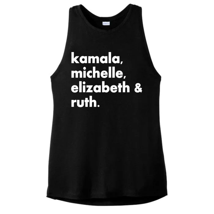 Kamala Michelle RBG Elizabeth Ruth Ladies Tri-Blend Wicking Tank