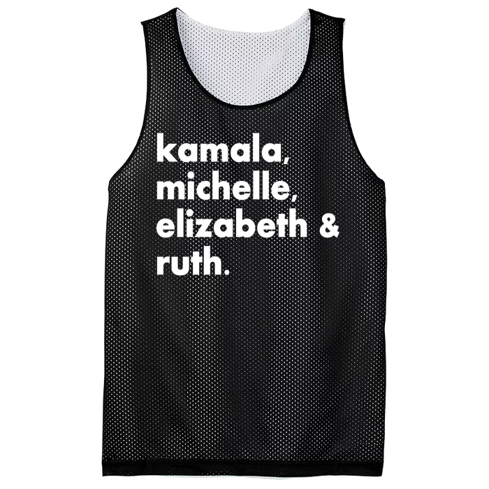 Kamala Michelle RBG Elizabeth Ruth Mesh Reversible Basketball Jersey Tank