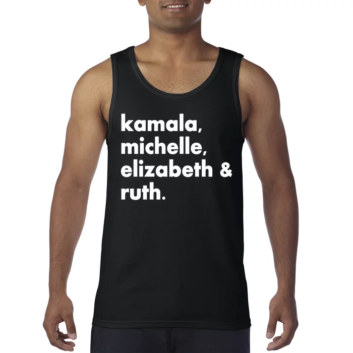 Kamala Michelle RBG Elizabeth Ruth Tank Top