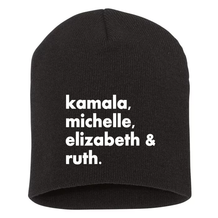 Kamala Michelle RBG Elizabeth Ruth Short Acrylic Beanie