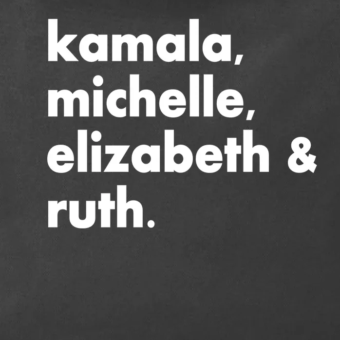 Kamala Michelle RBG Elizabeth Ruth Zip Tote Bag