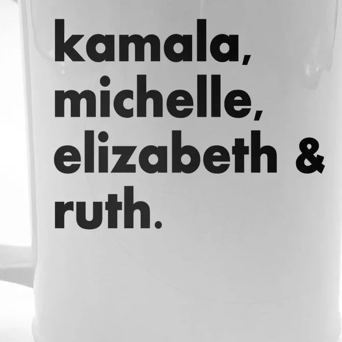 Kamala Michelle RBG Elizabeth Ruth Front & Back Beer Stein