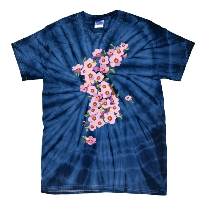 Korean American National Flower Rose Of Sharon Mugunghwa Map Tie-Dye T-Shirt